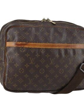 Authentic LOUIS VUITTON Monogram Reporter GM Shoulder Bag M45252 LV